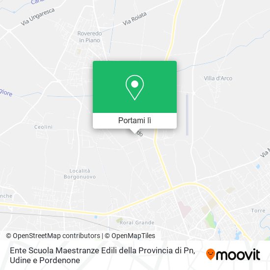 Mappa Ente Scuola Maestranze Edili della Provincia di Pn