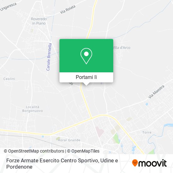 Mappa Forze Armate Esercito Centro Sportivo