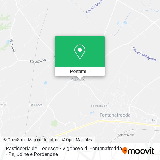 Mappa Pasticceria del Tedesco - Vigonovo di Fontanafredda - Pn