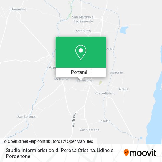 Mappa Studio Infermieristico di Perosa Cristina