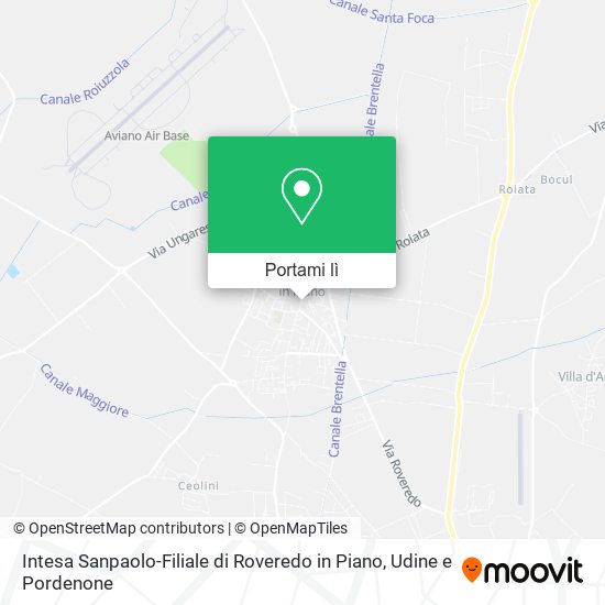 Mappa Intesa Sanpaolo-Filiale di Roveredo in Piano
