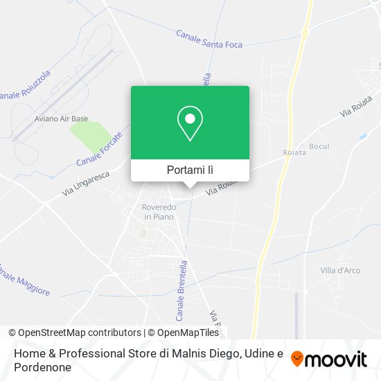 Mappa Home & Professional Store di Malnis Diego