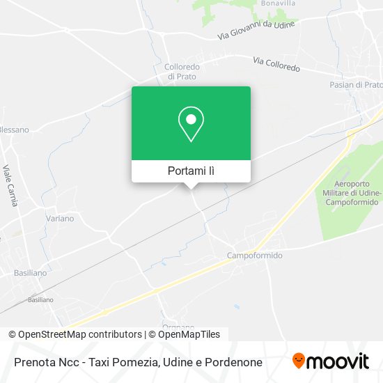 Mappa Prenota Ncc - Taxi Pomezia