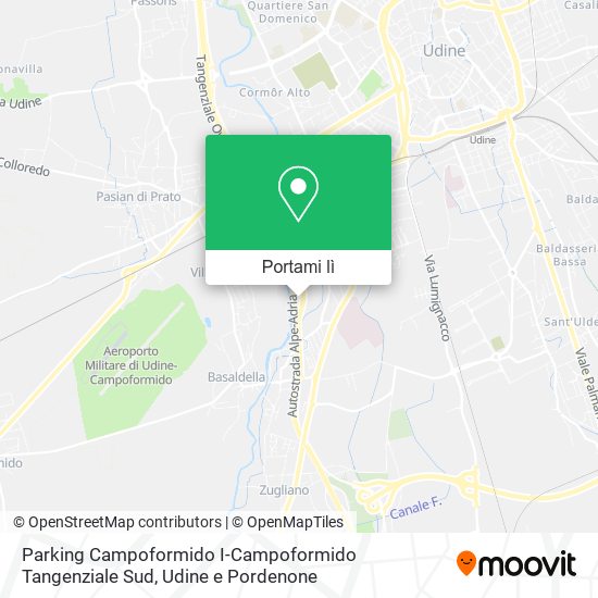 Mappa Parking Campoformido I-Campoformido Tangenziale Sud