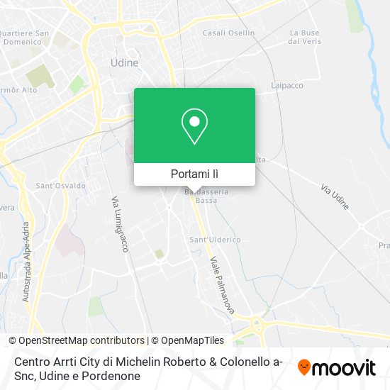 Mappa Centro Arrti City di Michelin Roberto & Colonello a-Snc