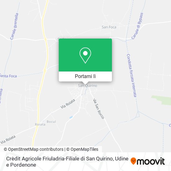 Mappa Crèdit Agricole Friuladria-Filiale di San Quirino