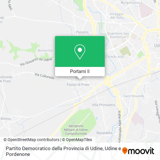 Mappa Partito Democratico della Provincia di Udine