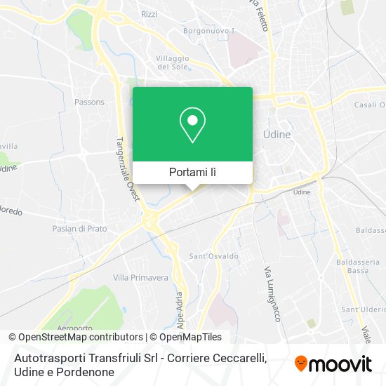 Mappa Autotrasporti Transfriuli Srl - Corriere Ceccarelli