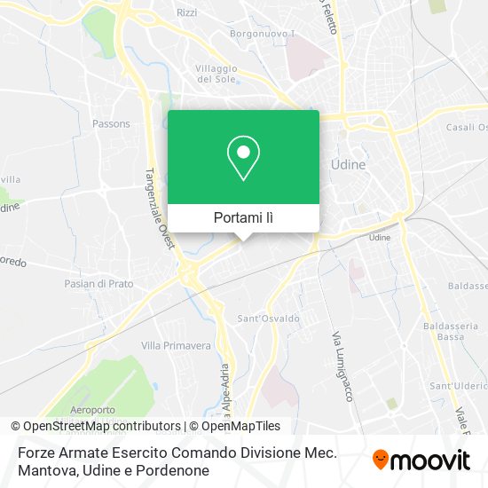 Mappa Forze Armate Esercito Comando Divisione Mec. Mantova