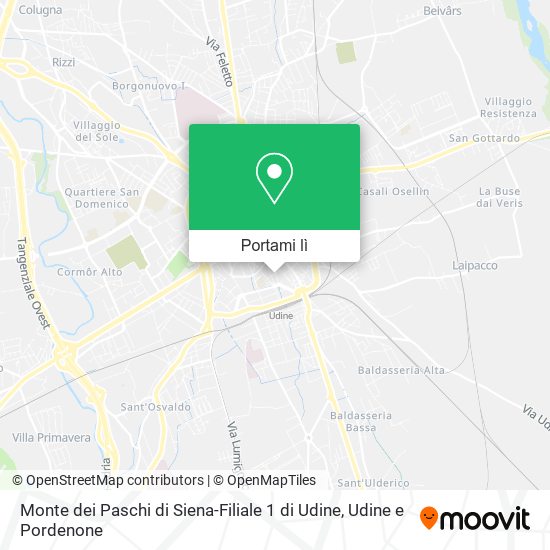 Mappa Monte dei Paschi di Siena-Filiale 1 di Udine