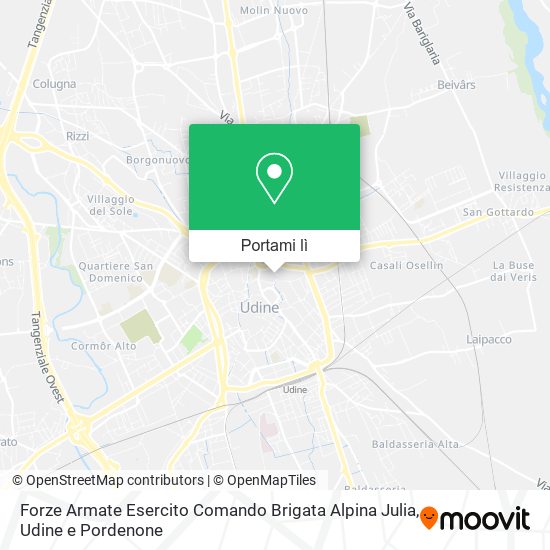 Mappa Forze Armate Esercito Comando Brigata Alpina Julia