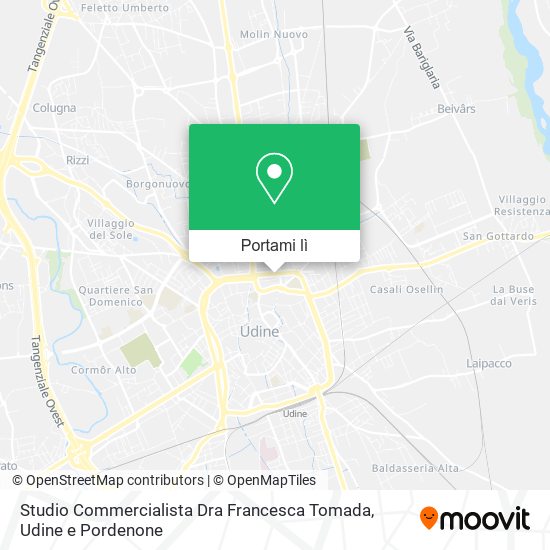 Mappa Studio Commercialista Dra Francesca Tomada