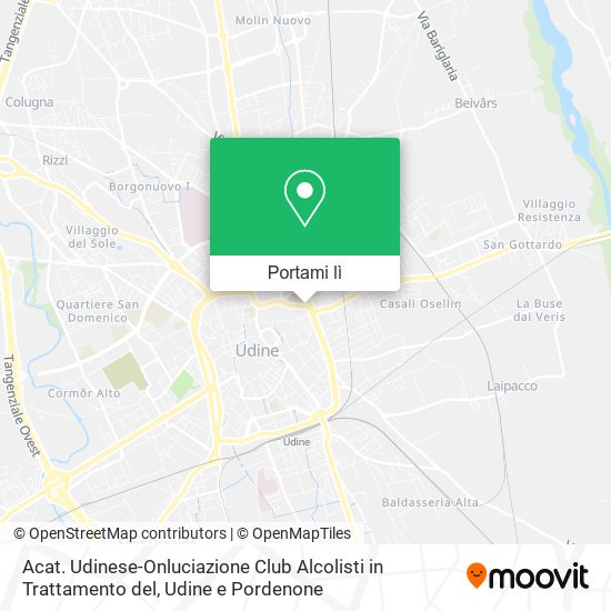 Mappa Acat. Udinese-Onluciazione Club Alcolisti in Trattamento del
