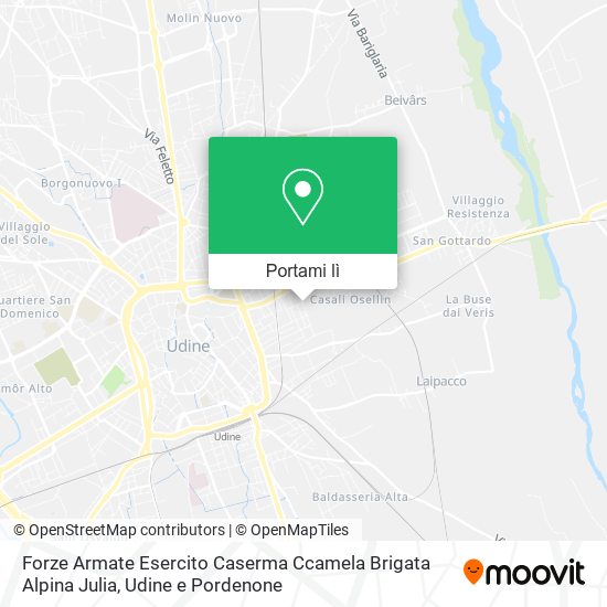 Mappa Forze Armate Esercito Caserma Ccamela Brigata Alpina Julia