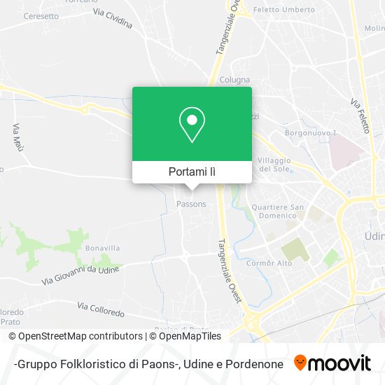 Mappa -Gruppo Folkloristico di Paons-