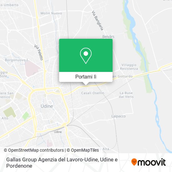 Mappa Gallas Group Agenzia del Lavoro-Udine