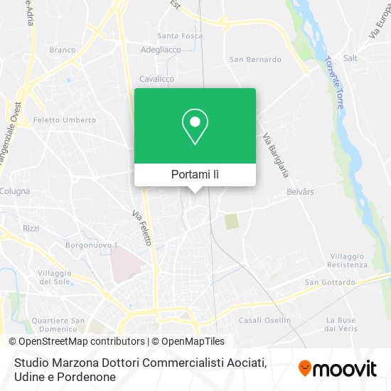 Mappa Studio Marzona Dottori Commercialisti Aociati