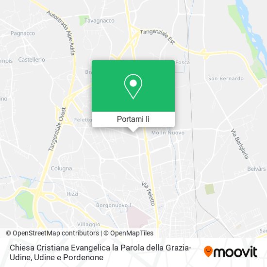 Mappa Chiesa Cristiana Evangelica la Parola della Grazia-Udine
