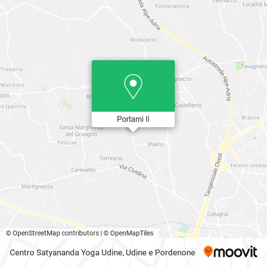 Mappa Centro Satyananda Yoga Udine