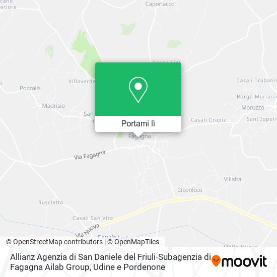 Mappa Allianz Agenzia di San Daniele del Friuli-Subagenzia di Fagagna Ailab Group