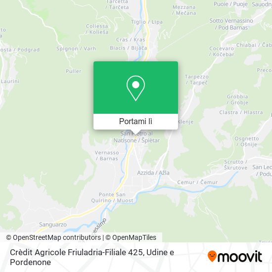 Mappa Crèdit Agricole Friuladria-Filiale 425