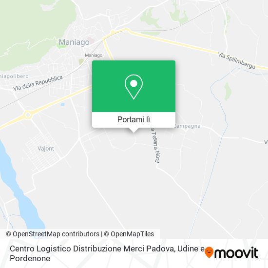 Mappa Centro Logistico Distribuzione Merci Padova