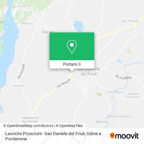 Mappa Leoncini Prosciutti -San Daniele del Friuli
