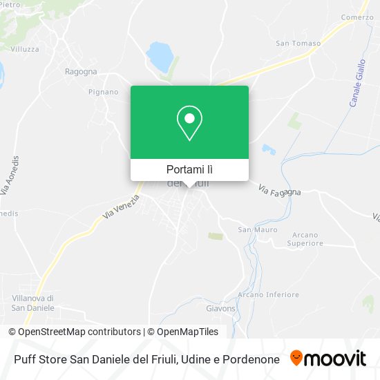 Mappa Puff Store San Daniele del Friuli