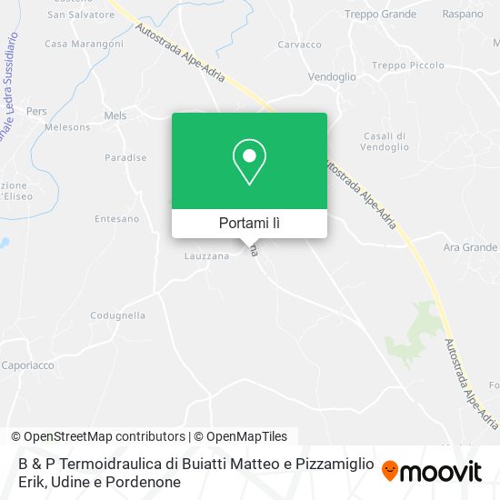 Mappa B & P Termoidraulica di Buiatti Matteo e Pizzamiglio Erik