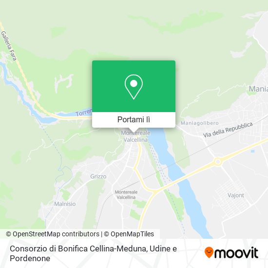 Mappa Consorzio di Bonifica Cellina-Meduna