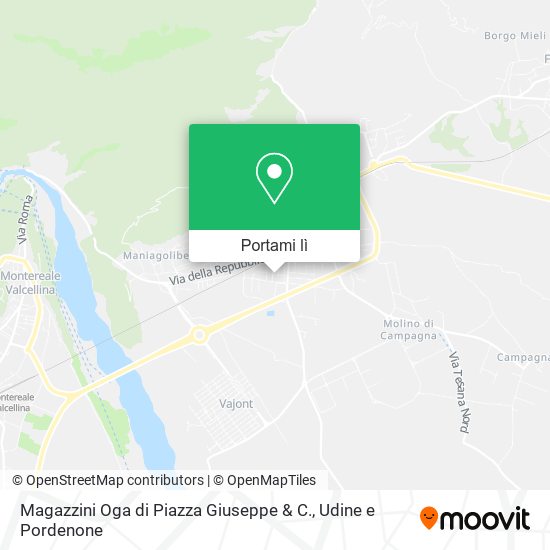 Mappa Magazzini Oga di Piazza Giuseppe & C.