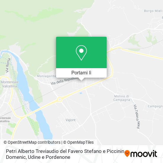 Mappa Petri Alberto Treviaudio del Favero Stefano e Piccinin Domenic