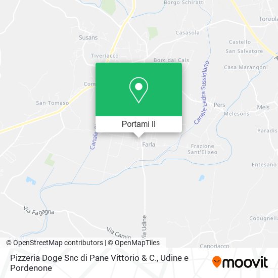 Mappa Pizzeria Doge Snc di Pane Vittorio & C.