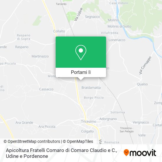 Mappa Apicoltura Fratelli Comaro di Comaro Claudio e C.