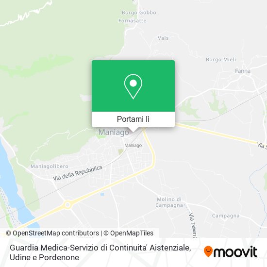 Mappa Guardia Medica-Servizio di Continuita' Aistenziale