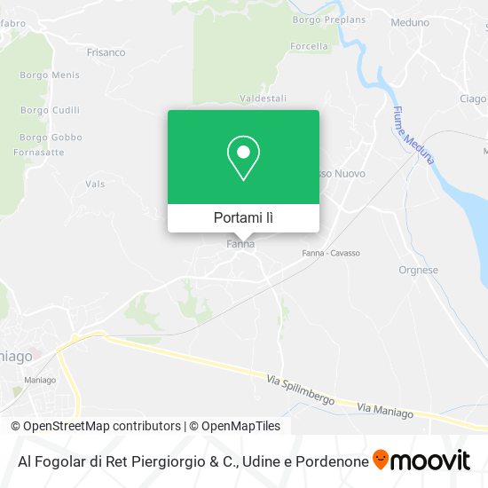 Mappa Al Fogolar di Ret Piergiorgio & C.
