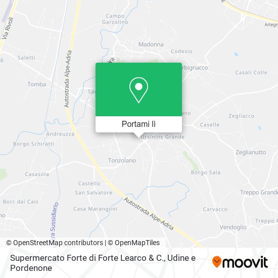 Mappa Supermercato Forte di Forte Learco & C.