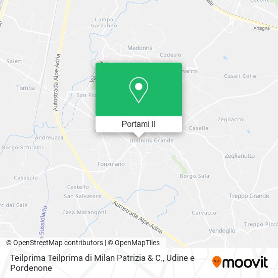 Mappa Teilprima Teilprima di Milan Patrizia & C.