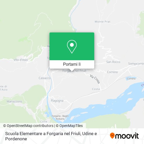 Mappa Scuola Elementare a Forgaria nel Friuli
