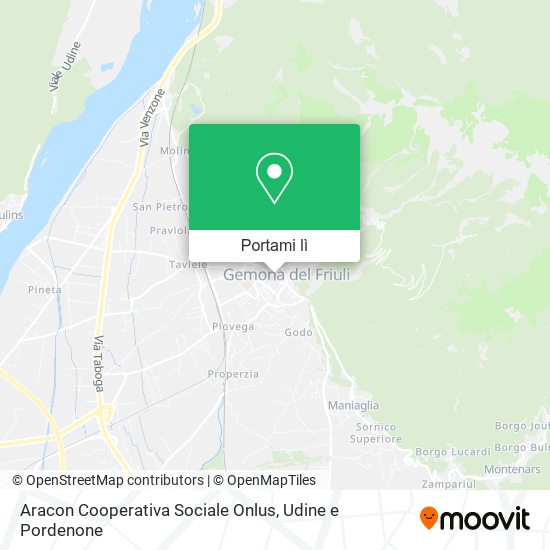 Mappa Aracon Cooperativa Sociale Onlus