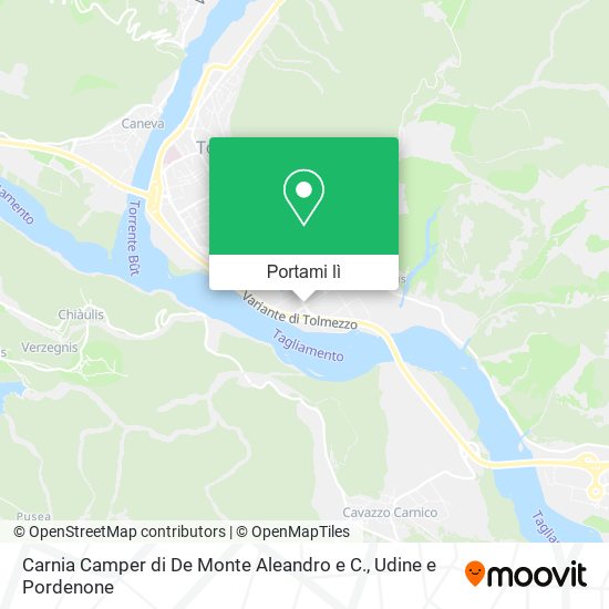Mappa Carnia Camper di De Monte Aleandro e C.