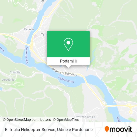 Mappa Elifriulia Helicopter Service