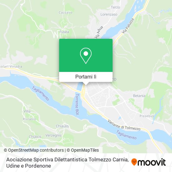 Mappa Aociazione Sportiva Dilettantistica Tolmezzo Carnia