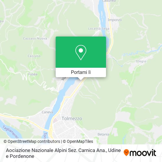Mappa Aociazione Nazionale Alpini Sez. Carnica Ana.