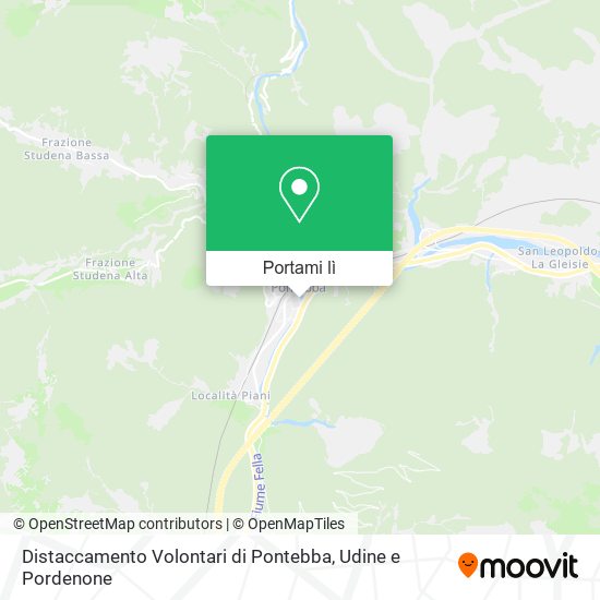 Mappa Distaccamento Volontari di Pontebba