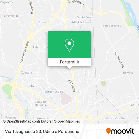 Mappa Via Tavagnacco 83