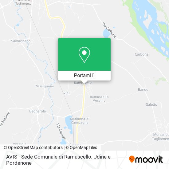 Mappa AVIS - Sede Comunale di Ramuscello