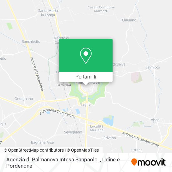 Mappa Agenzia di Palmanova Intesa Sanpaolo .