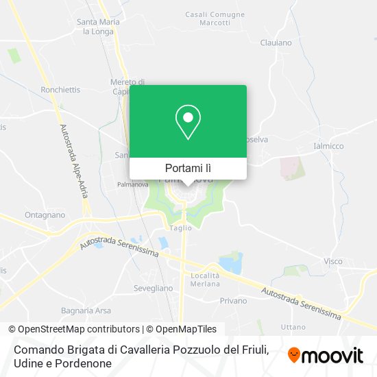 Mappa Comando Brigata di Cavalleria Pozzuolo del Friuli