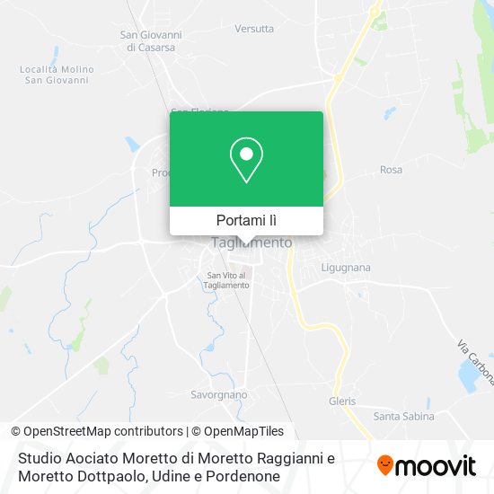 Mappa Studio Aociato Moretto di Moretto Raggianni e Moretto Dottpaolo